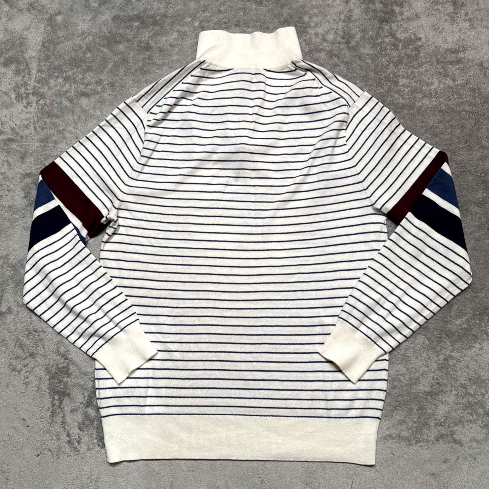 J.Crew VINTAGE J.CREW Heritage Cotton Sweater Polo Mens Size M Striped Long Sleeve NWT Size US M / EU 48-50 / 2 - 6 Thumbnail