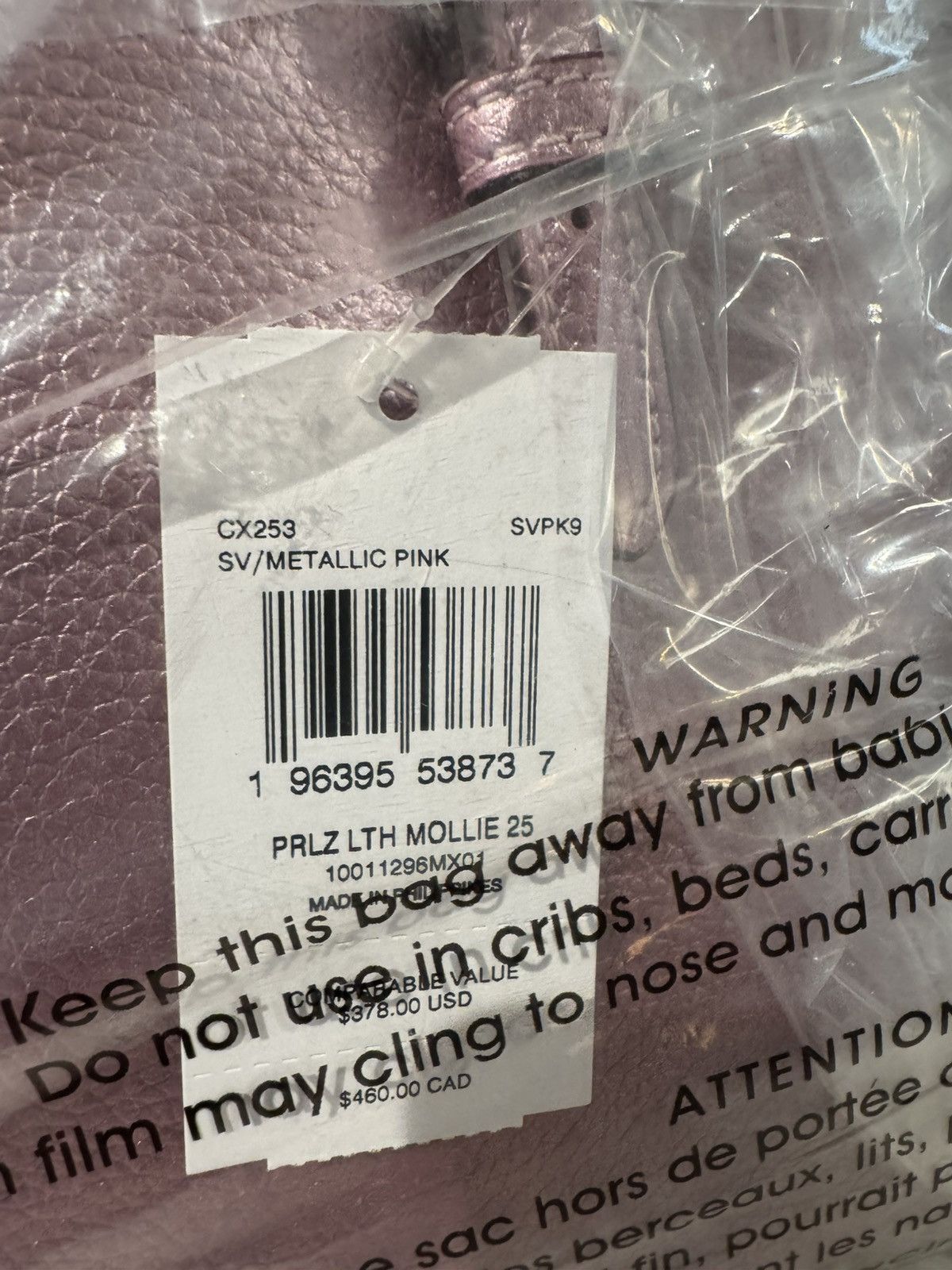 Coach NWT Coach Mollie Tote Bag 25 CX253 In metallic pink Limited Size ONE SIZE - 12 Thumbnail