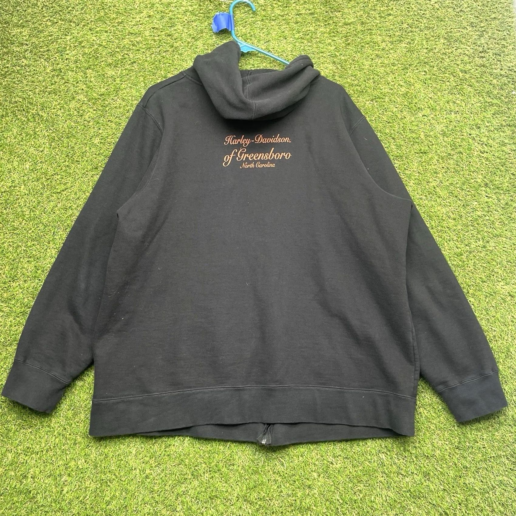 Harley Davidson VINTAGE Harley-Davidson Hoodie Mens XL Full Zip Up Biker HD Riding y2k Womens 1X Size XL / US 12-14 / IT 48-50 - 2 Thumbnail