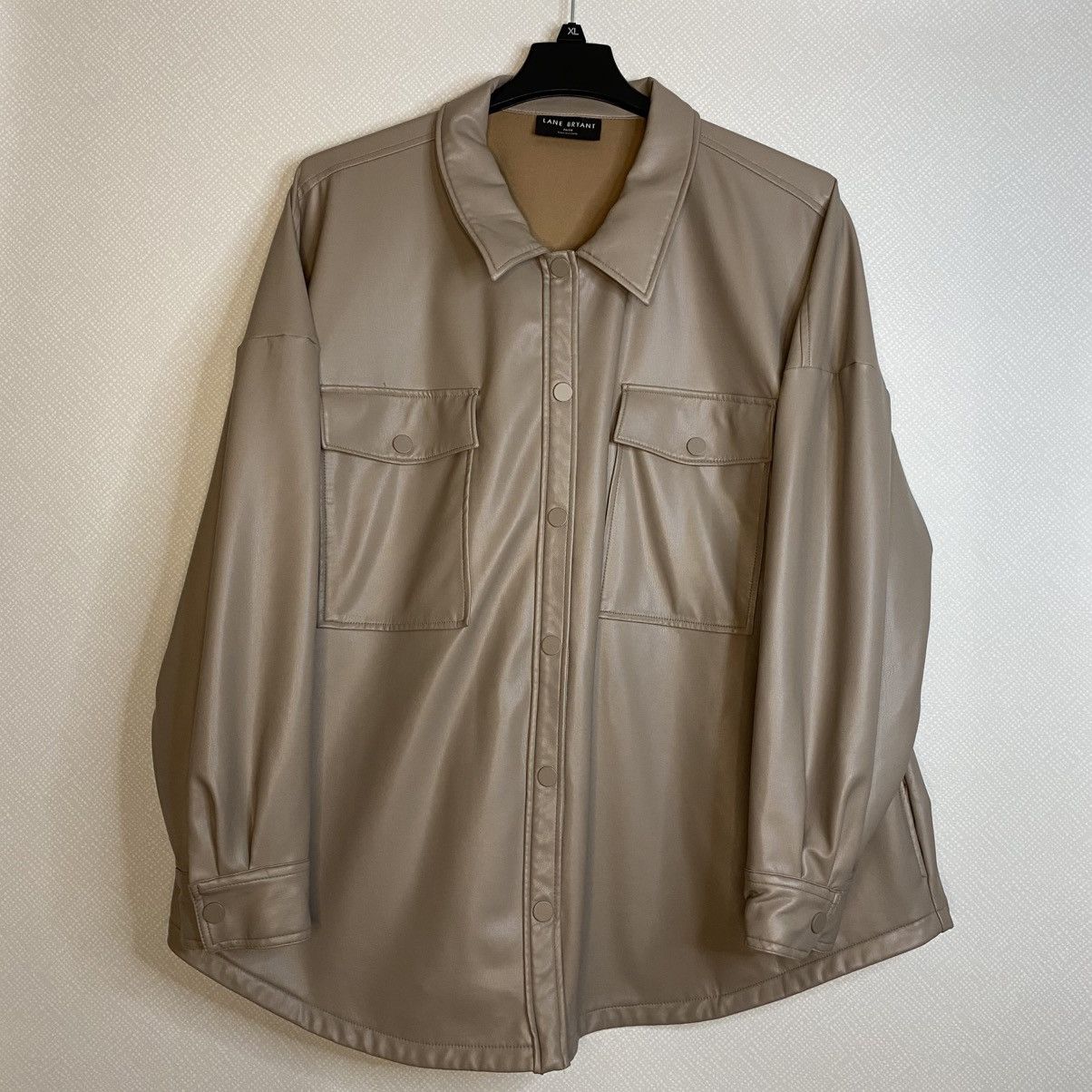 Other Lane Bryant Shirt Jacket Beige Women's Plus Size 26/28 EUC Size 4XL / US 24-26 - 1 Thumbnail