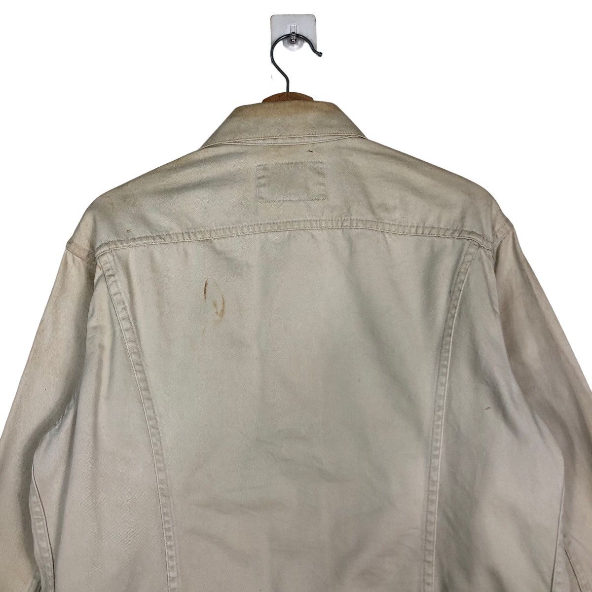 Japanese Brand Vintage White Levi’s Jacket Biker Cargo Multi Pocket Trucker Size US M / EU 48-50 / 2 - 9 Thumbnail