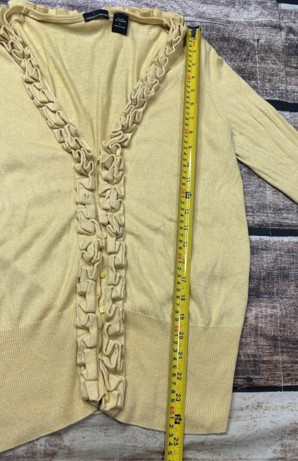Other Moda International Cardigan Sweater Womens S Cashmere Silk Size S / US 4 / IT 40 - 8 Thumbnail