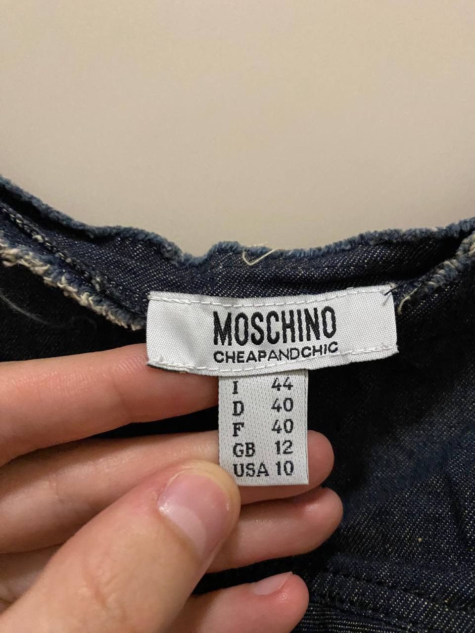 Moschino × Vintage Vintage Y2K MOSCHINO denim dress 90s Size L / US 10 / IT 46 - 7 Thumbnail