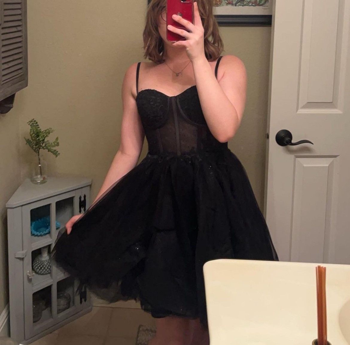 Other Black sparkly corset dress with zipper back Size XS / US 0-2 / IT 36-38 - 1 Thumbnail