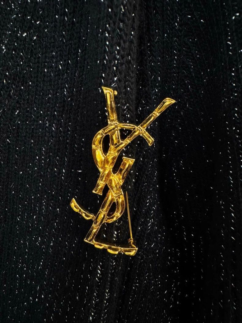 Yves Saint Laurent Saint Laurent Knit Cardigan with Stars-2506 Size XL / US 12-14 / IT 48-50 - 2 Thumbnail