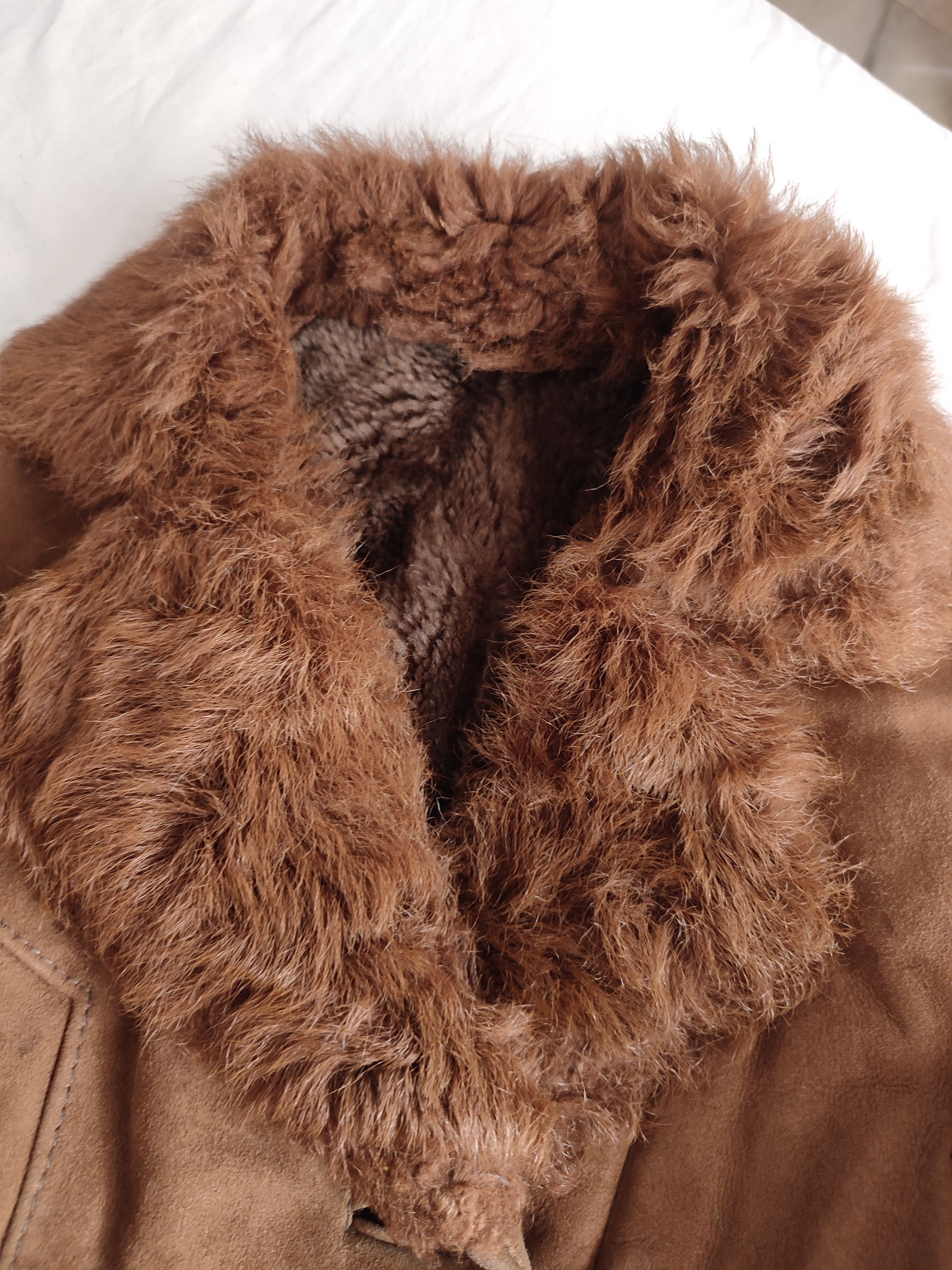Vintage Vintage 80s Sheepskin Leather Trench Coat Style Size S / US 4 / IT 40 - 9 Thumbnail
