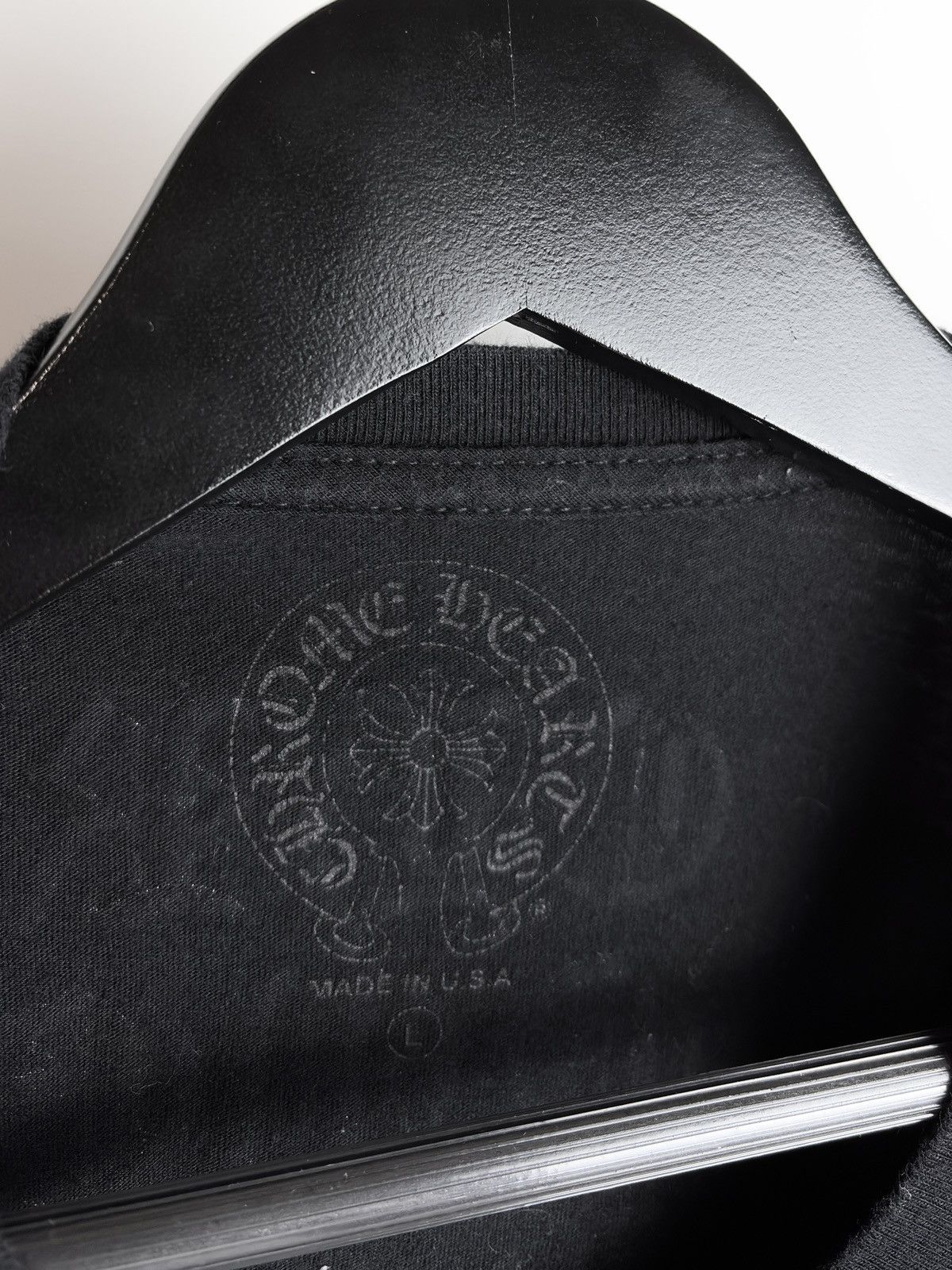 Chrome Hearts Chrome Hearts Eye Chart Scroll Logo Pocket Tshirt Black Size US L / EU 52-54 / 3 - 8 Thumbnail
