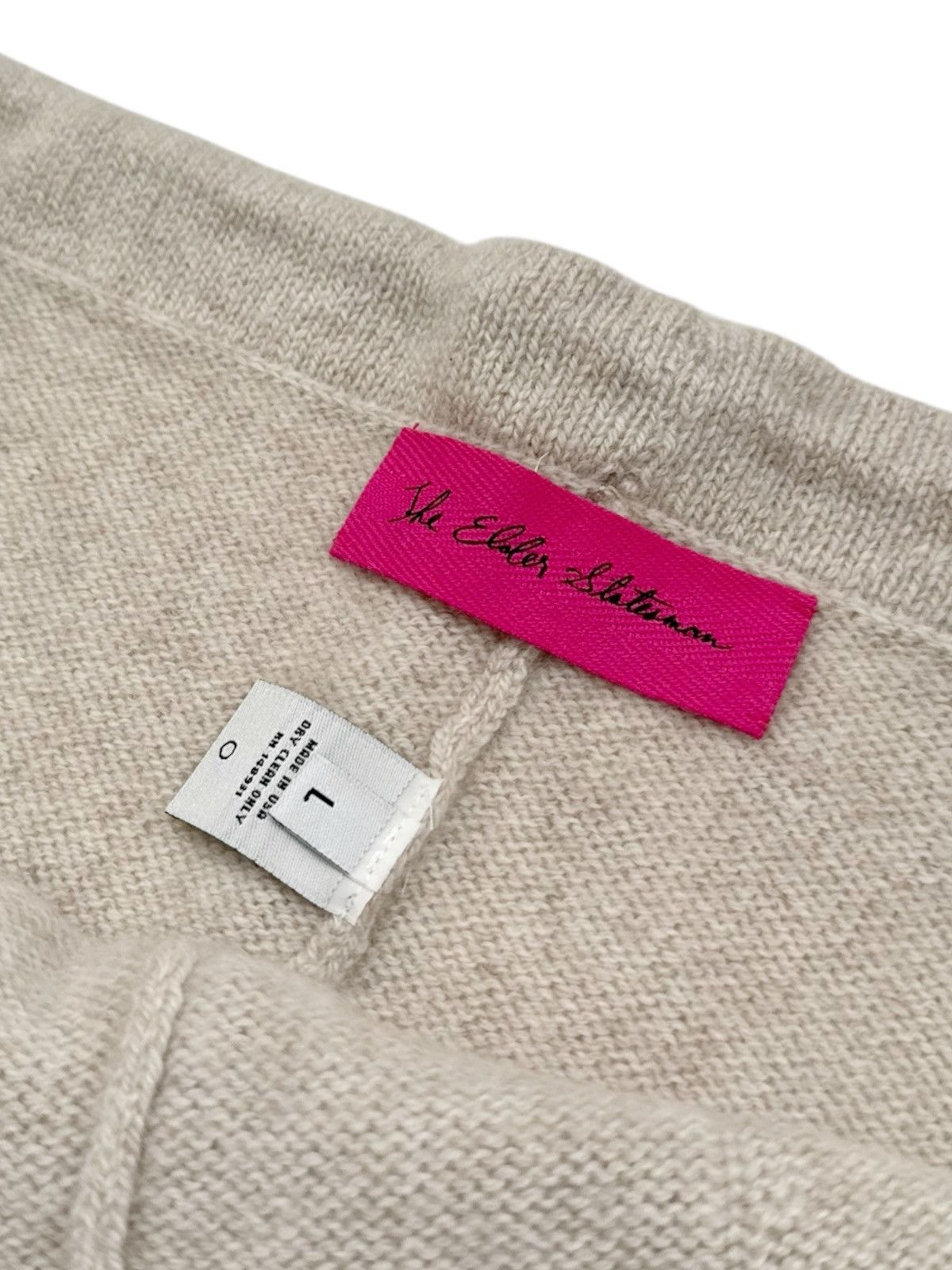 The Elder Statesman $1195 Cashmere Heavy Sweatpants (White) Size US 34 / EU 50 - 8 Thumbnail