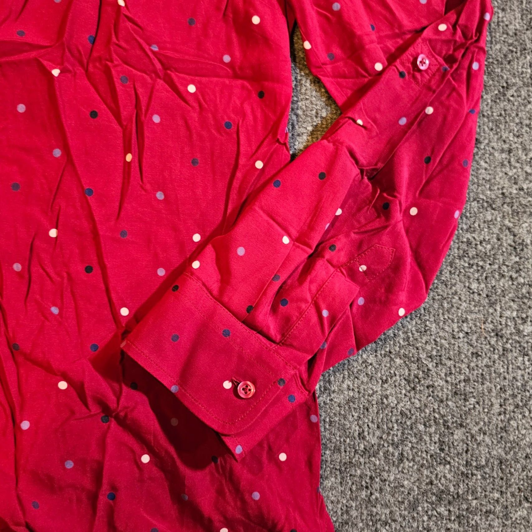Talbots Talbots Shirt Womens Size S Red Polka Dots Button Long Sleeve Casual Career Size S / US 4 / IT 40 - 5 Thumbnail