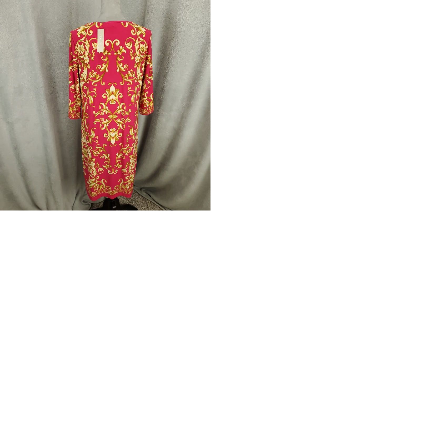Vintage Chico's Dress Womens M Pink Knee Length Geometric Pullover Ity NWT Size M / US 6-8 / IT 42-44 - 9 Thumbnail