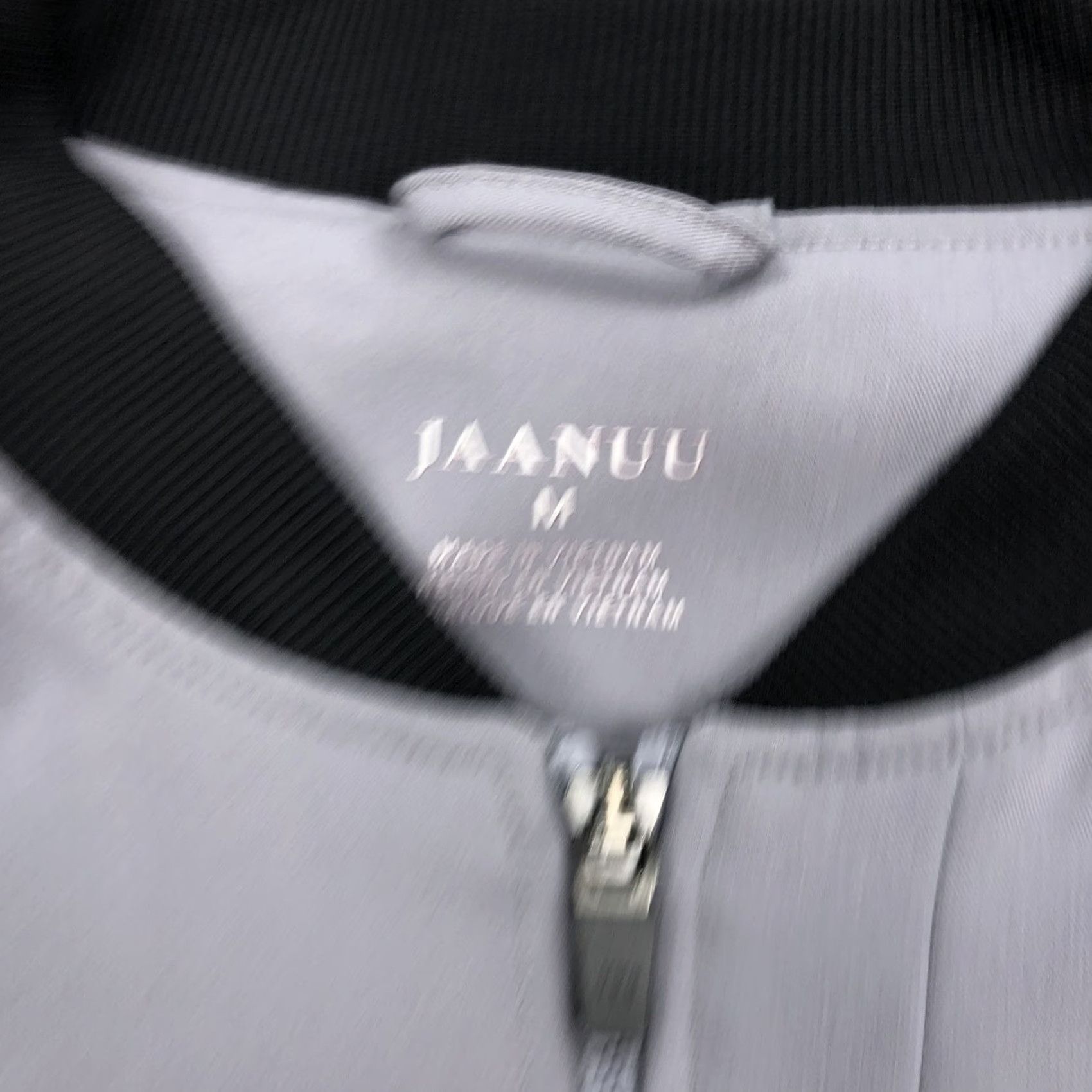 Vintage JAANUU Bomber Jacket Full Zip Gray Black Size M Men Shirt? Size US M / EU 48-50 / 2 - 3 Thumbnail