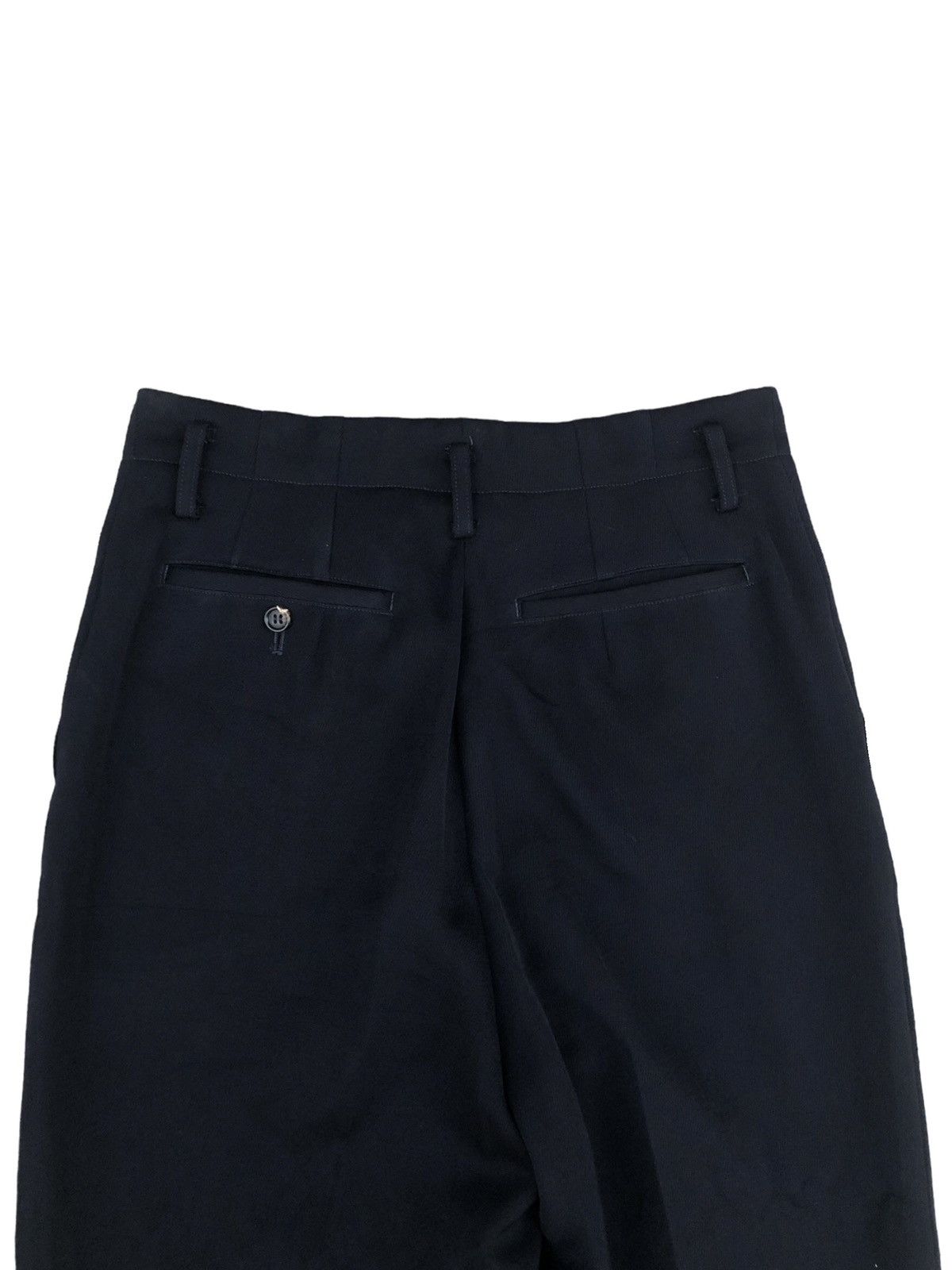 Comme des Garcons Tricot Comme des Garçons Wool Navy Pleated Trousers. Size US 29 - 4 Thumbnail