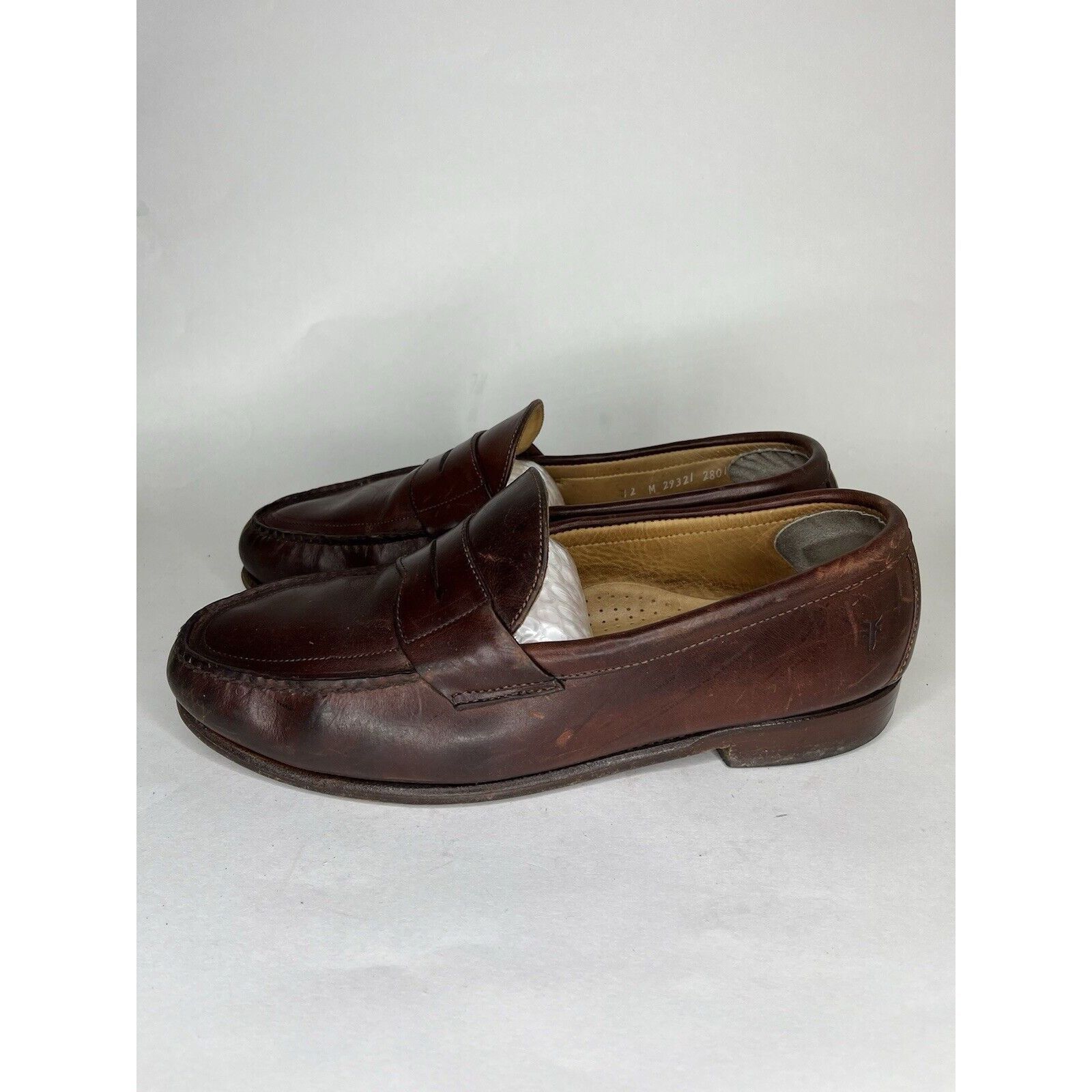 Frye Frye Brown Leather Penny Loafers Slip On Dress Shoes Men Sz Size US 12 / EU 45 - 3 Thumbnail