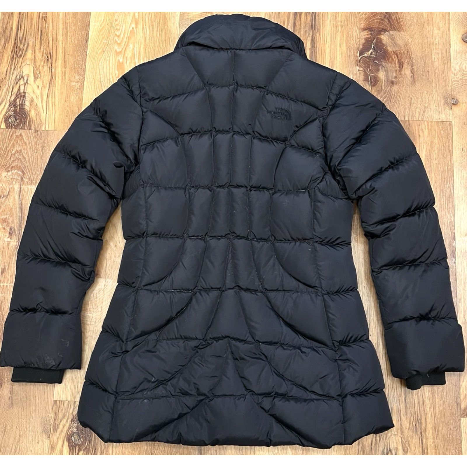 The North Face The North Face Coat Parka Women's S Black 600 Goose Down Quilted Long Sleeve Zip Nylon Layered Look Size S / US 4 / IT 40 - 4 Thumbnail