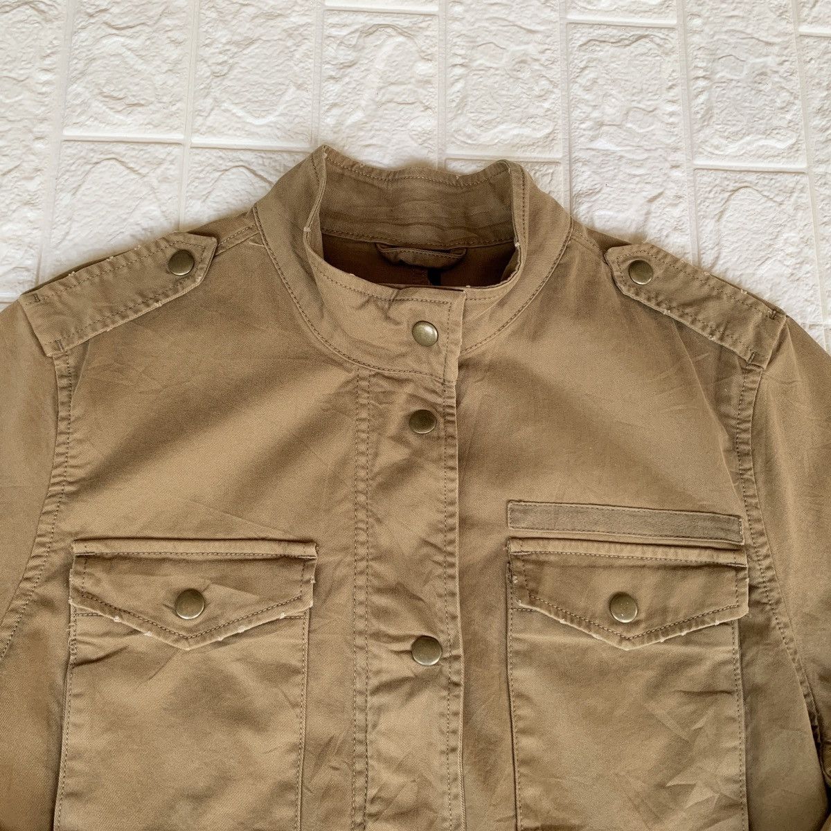 Gap Gap Military Chore Jacket Brown Zipper Snap Button Size US M / EU 48-50 / 2 - 6 Thumbnail