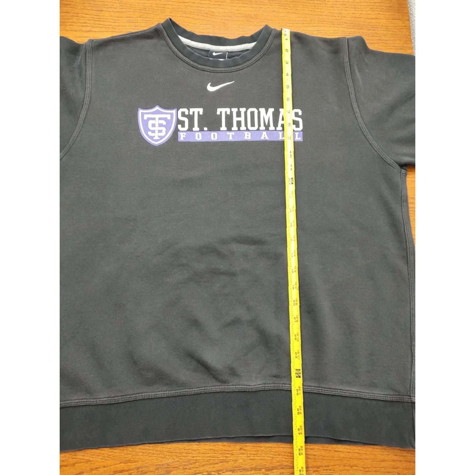 Nike VINTAGE Nike Sweatshirt Mens XL Black Center Check Swoosh Crewneck 90s University Sports Size US XL / EU 56 / 4 - 7 Thumbnail
