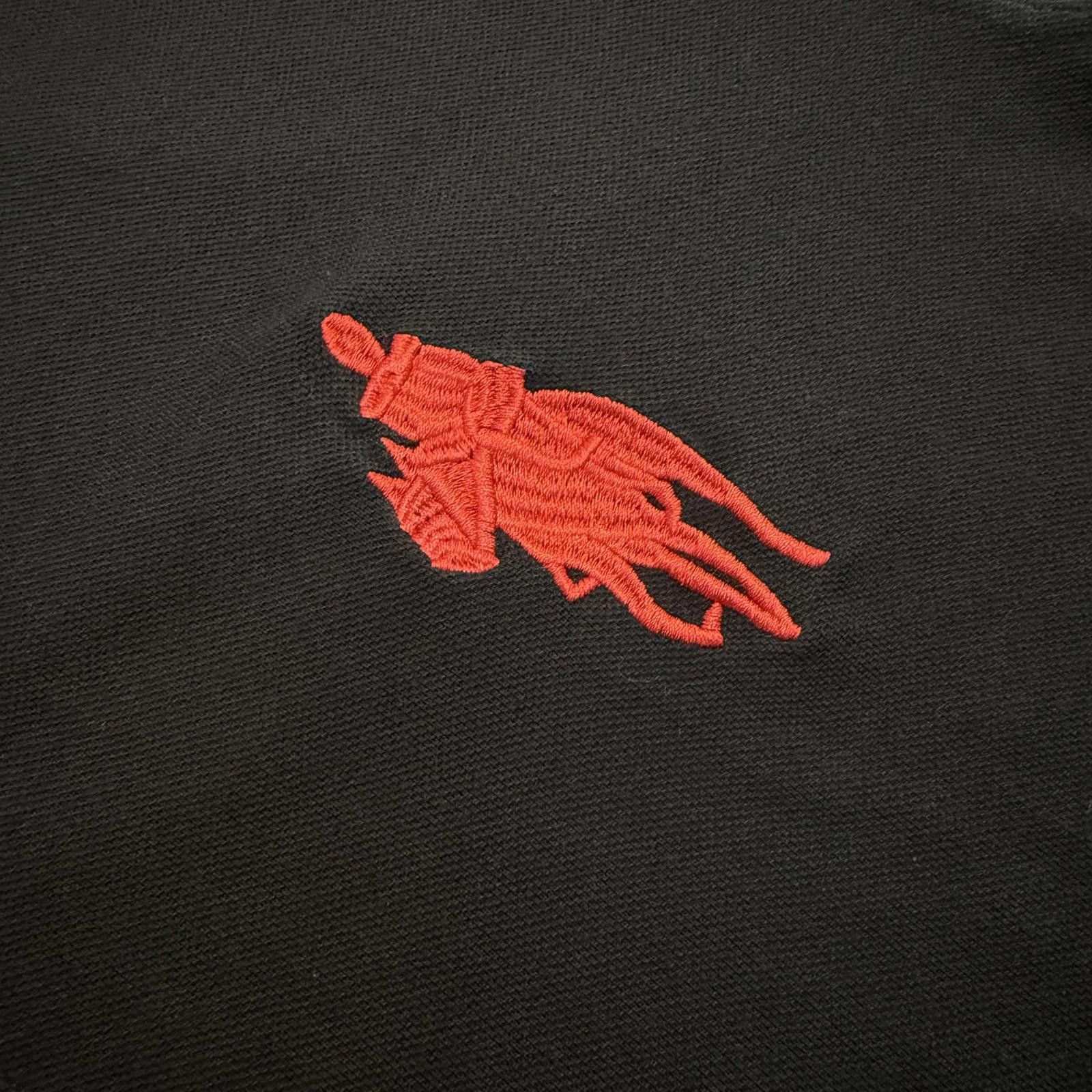 Lad Musician Lada Polo Shirt Mens XL Black Red Embroidered Short Sleeve Size US XL / EU 56 / 4 - 2 Thumbnail