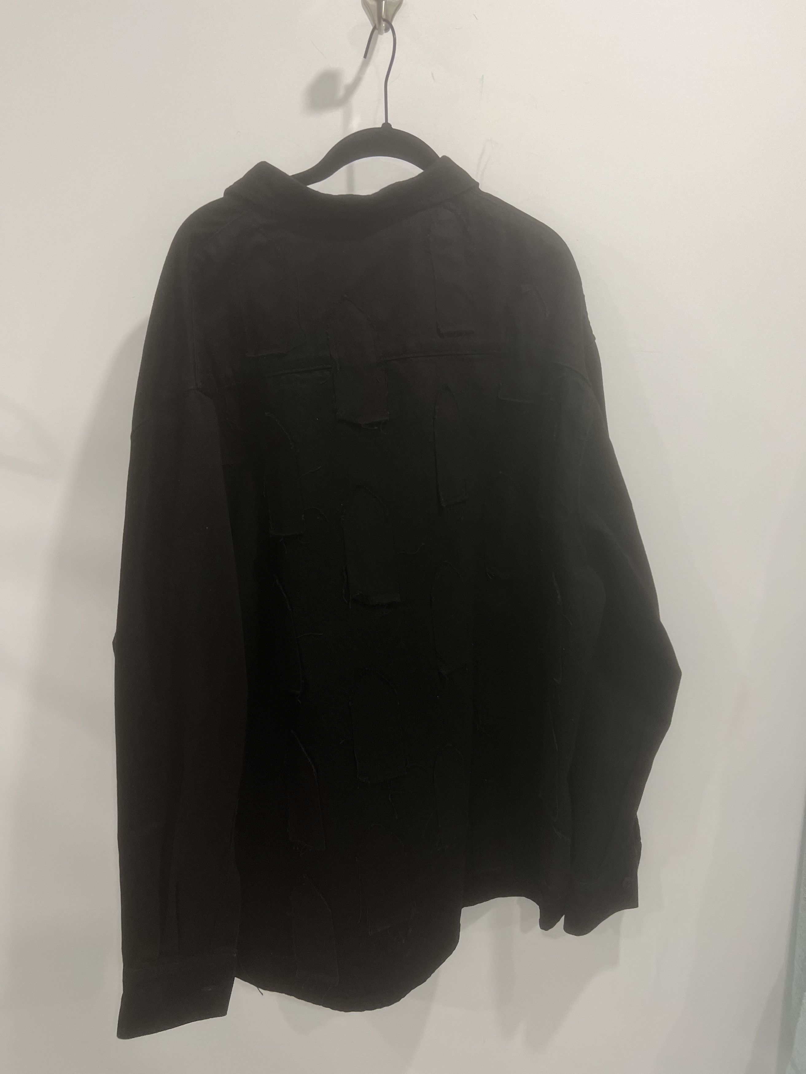 Who Decides War WDW Black Oversized Button Down Shirt Size US XL / EU 56 / 4 - 4 Thumbnail