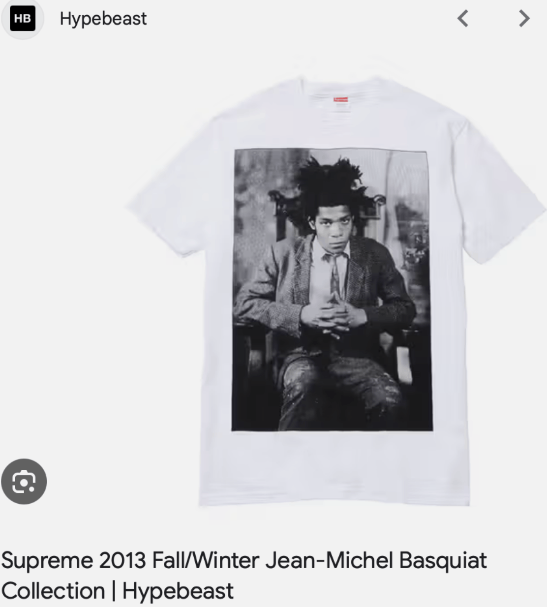 Supreme 2013 Supreme Jean Michel Basquiat Tee White Sz XL Size US XL / EU 56 / 4 - 1 Thumbnail
