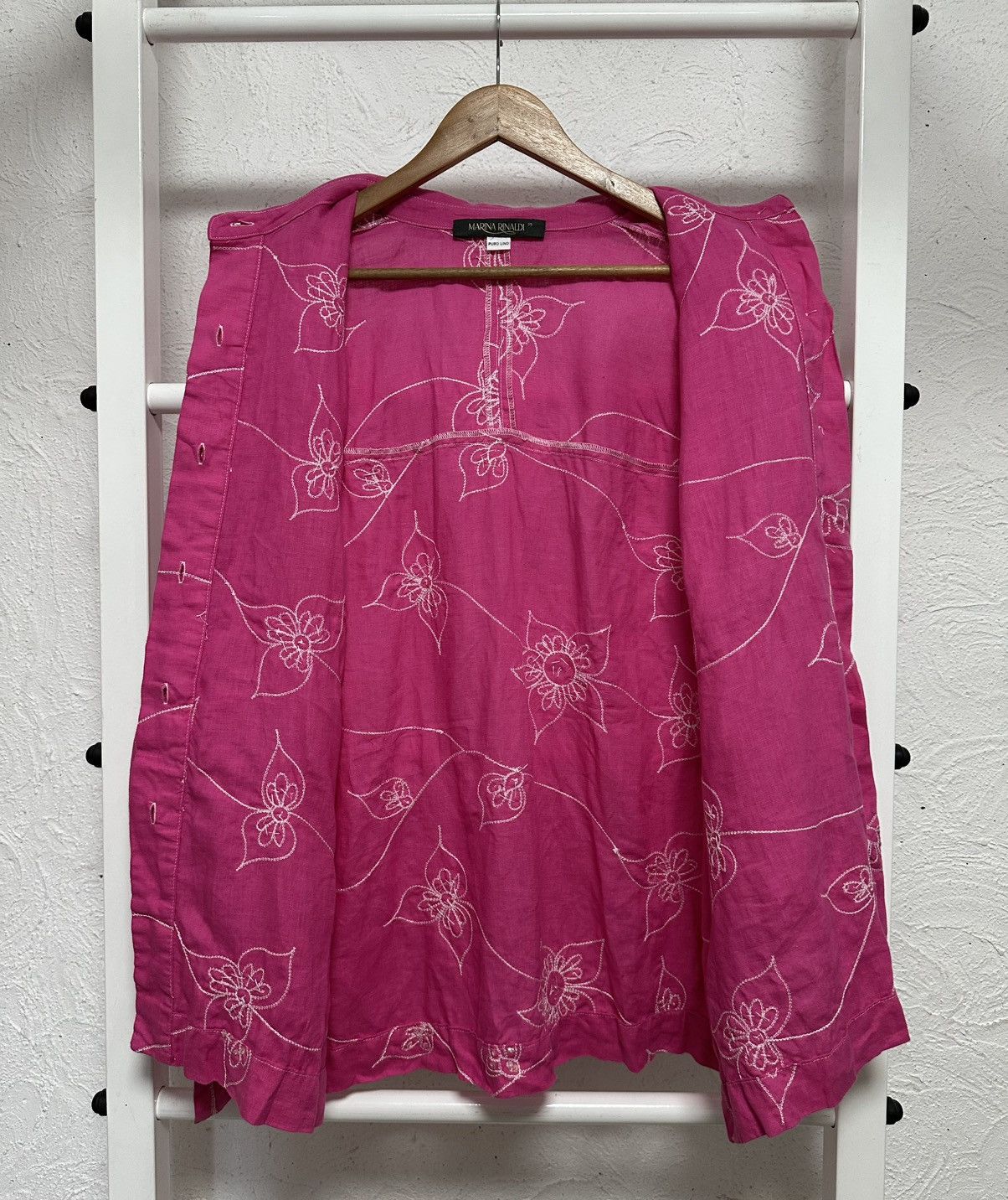 Marina Rinaldi Marina Rinaldi Women’s 100% Pure Linen Shirt Blouse Size XL Size XL / US 12-14 / IT 48-50 - 6 Thumbnail