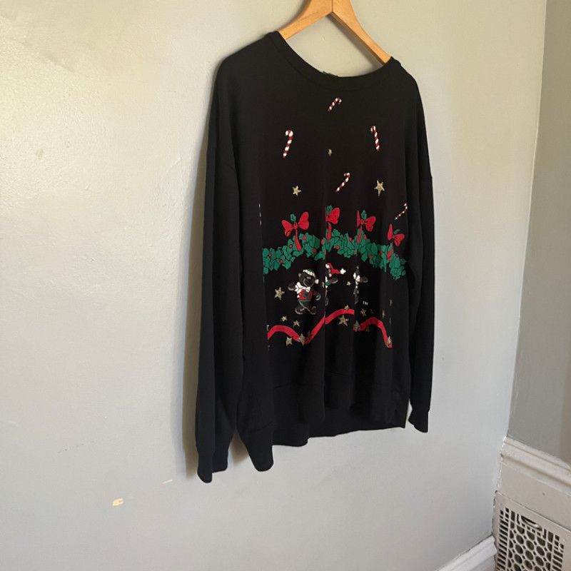 Designer Jodi Michaels Black Holiday Sweatshirt Size XL / US 12-14 / IT 48-50 - 1 Thumbnail