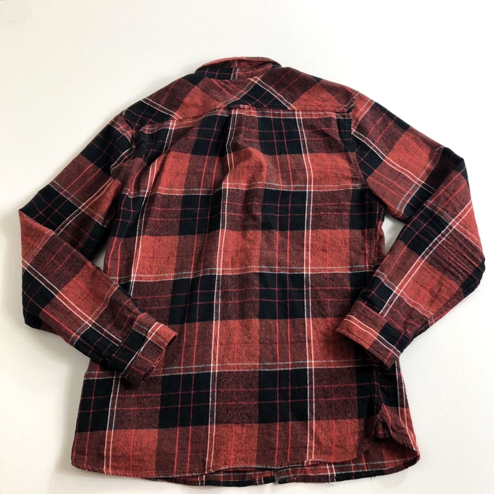 Levi's Levi's Long Sleeve Flannel Button Up Mens Red Plaid Buffalo Print Lumberjack Shirt Regular M Red Outdoors American Pockets Shirt Size US M / EU 48-50 / 2 - 2 Thumbnail