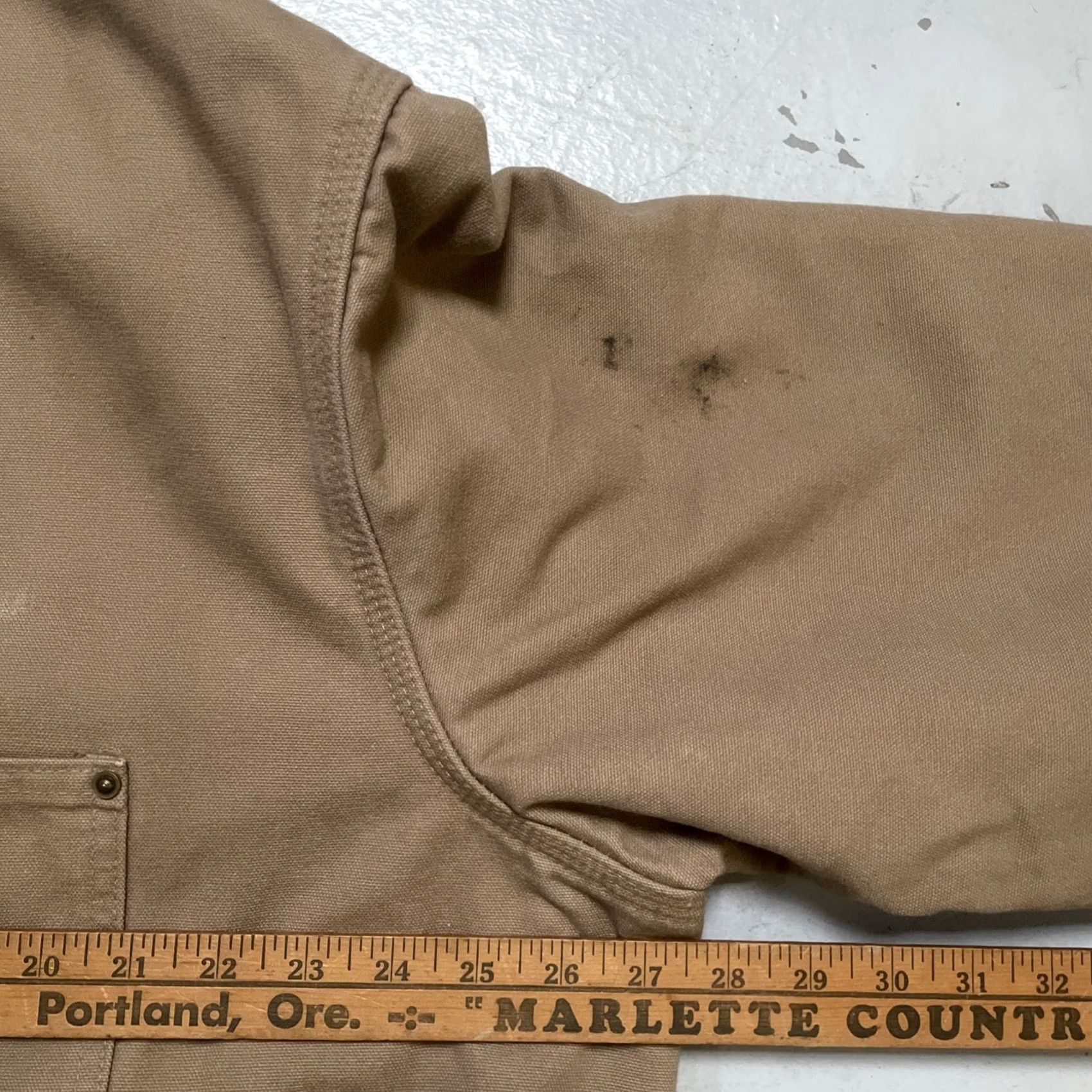 Carhartt VINTAGE Carhartt Jacket Canvas Chore Lined USA XL Unisex Adults Tan 90s Workwear Size US XL / EU 56 / 4 - 3 Thumbnail
