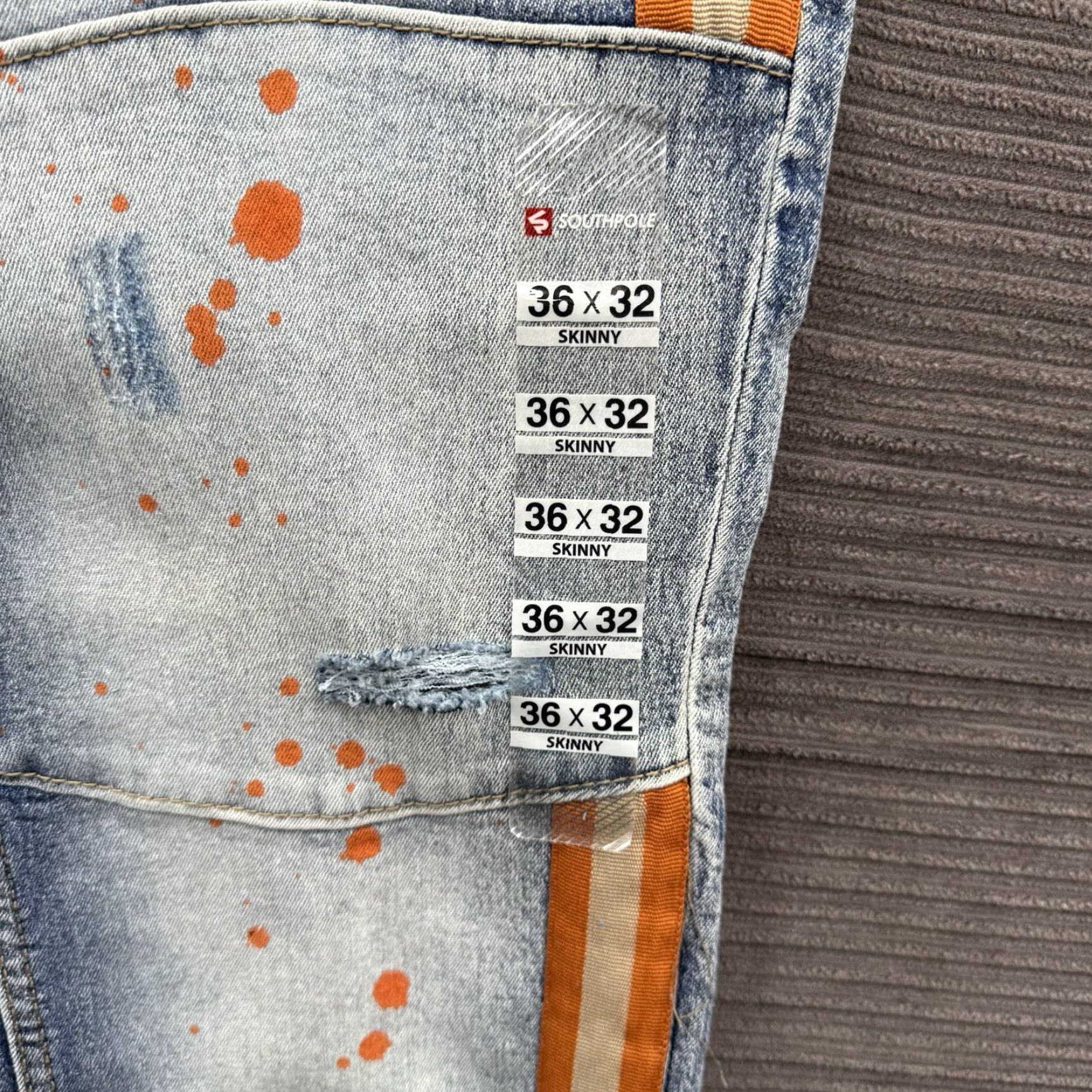 Southpole Southpole Jeans Men 36 Skinny Distressed Stretch Cotton Multicolor 90s Grunge Hip Hop Inseam 32 Mens Size US 36 / EU 52 - 8 Thumbnail