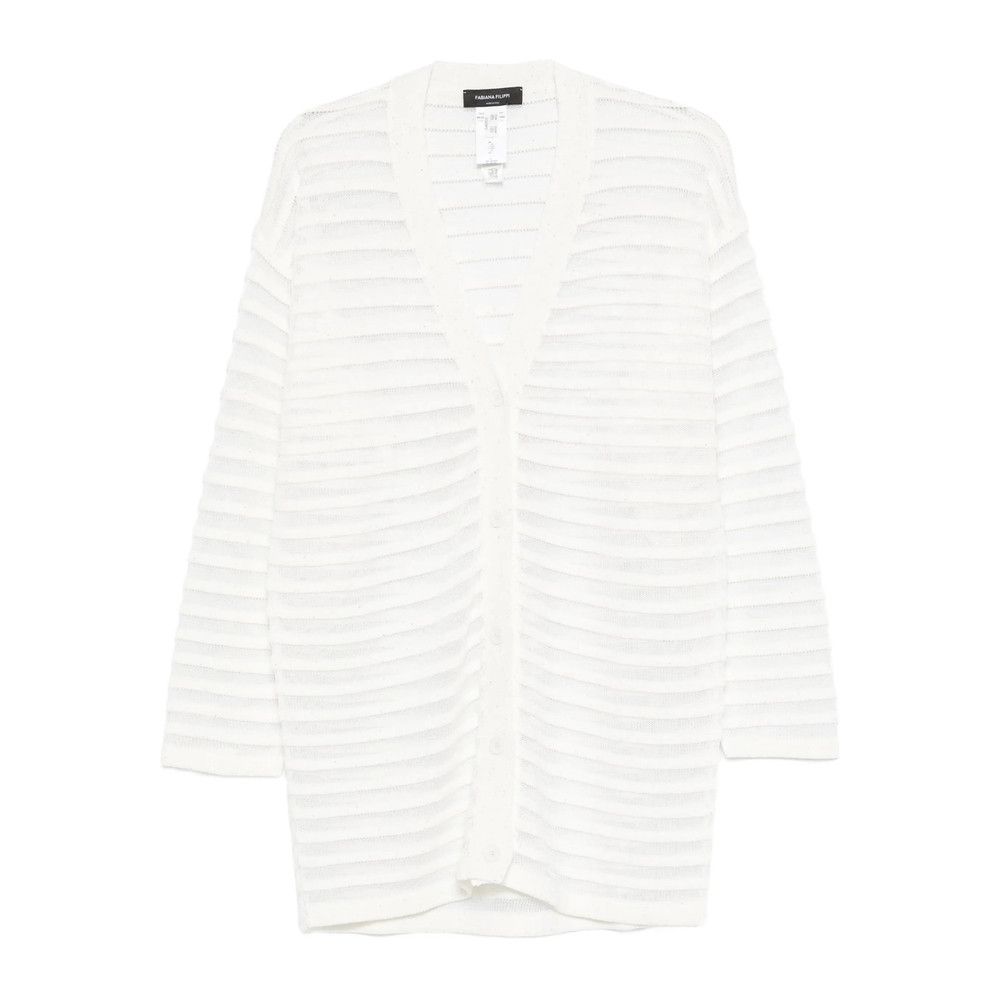 Fabiana Filippi Fabiana Filippi WHITE Knitwear - Cardigans Size S / US 4 / IT 40 - 1 Thumbnail