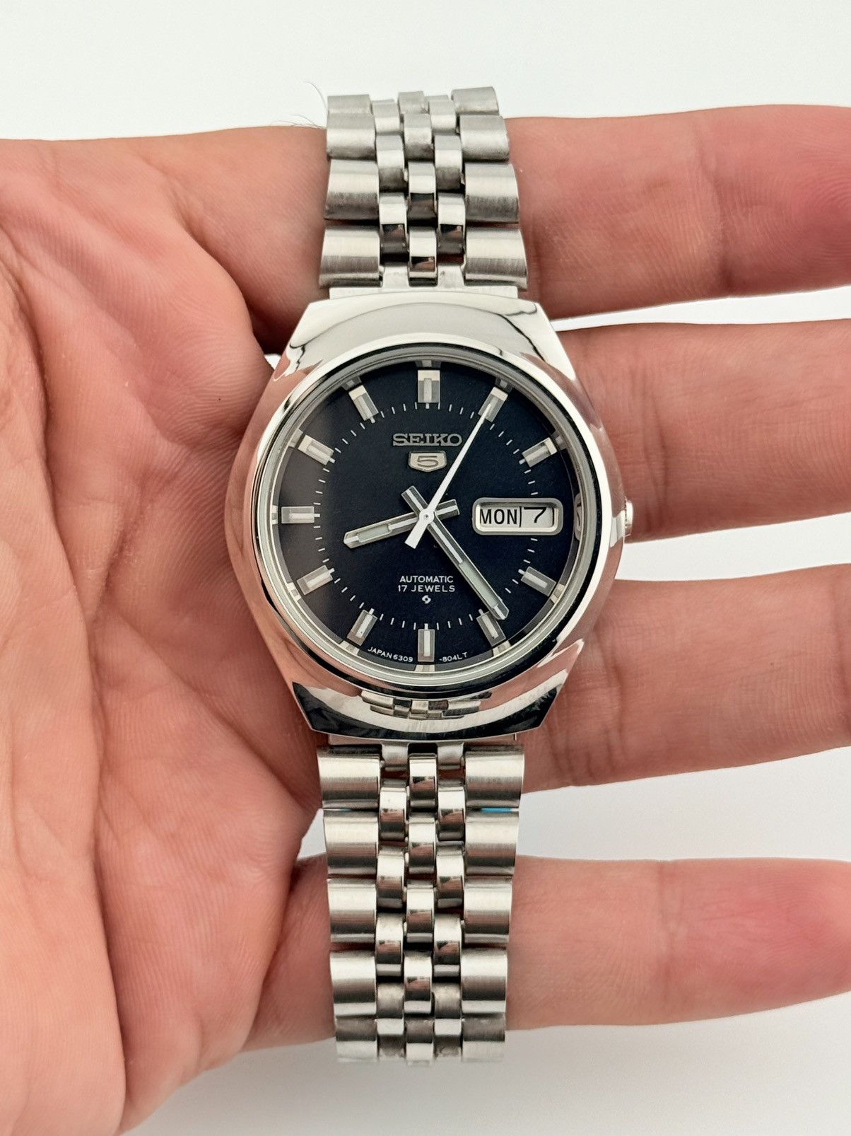 Seiko Vintage Seiko 5 Automatic 6309 Movement Black Dial Watch Size 36 - 2 Thumbnail