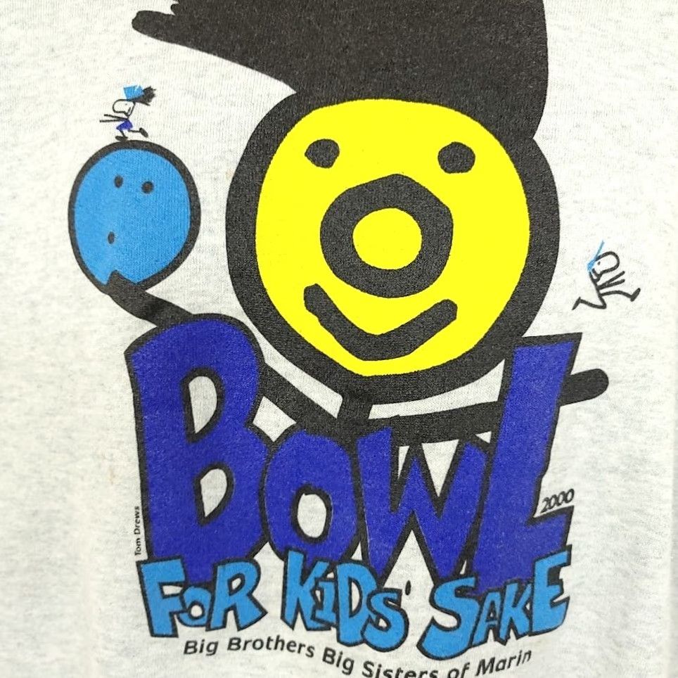Fruit Of The Loom VINTAGE Bowling Sweatshirt Mens Size Medium Gray Cotton Blend Fruit of the Loom 90s Y2K Bowler Big Brothers Sisters Made In USA Size US M / EU 48-50 / 2 - 3 Thumbnail