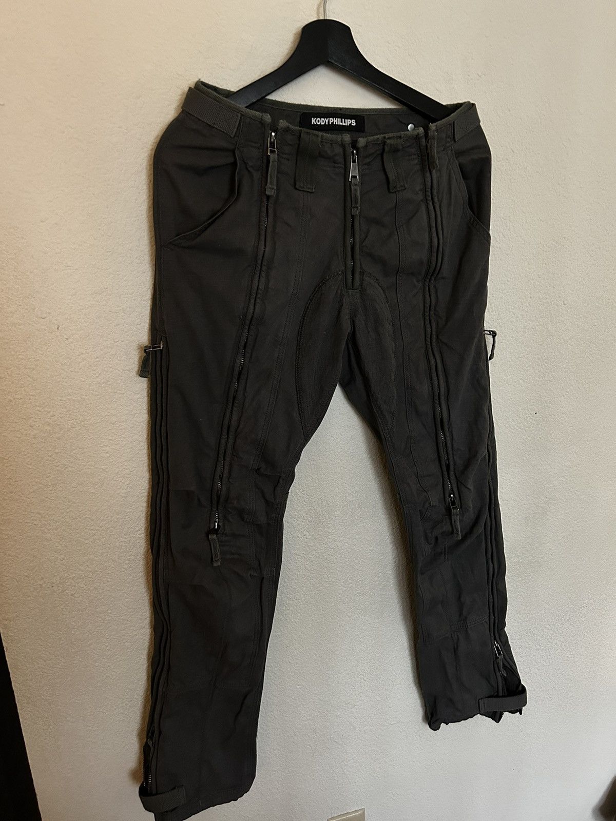 image of Grey Kody Phillips Zipper Pants, Men's (Size 30)