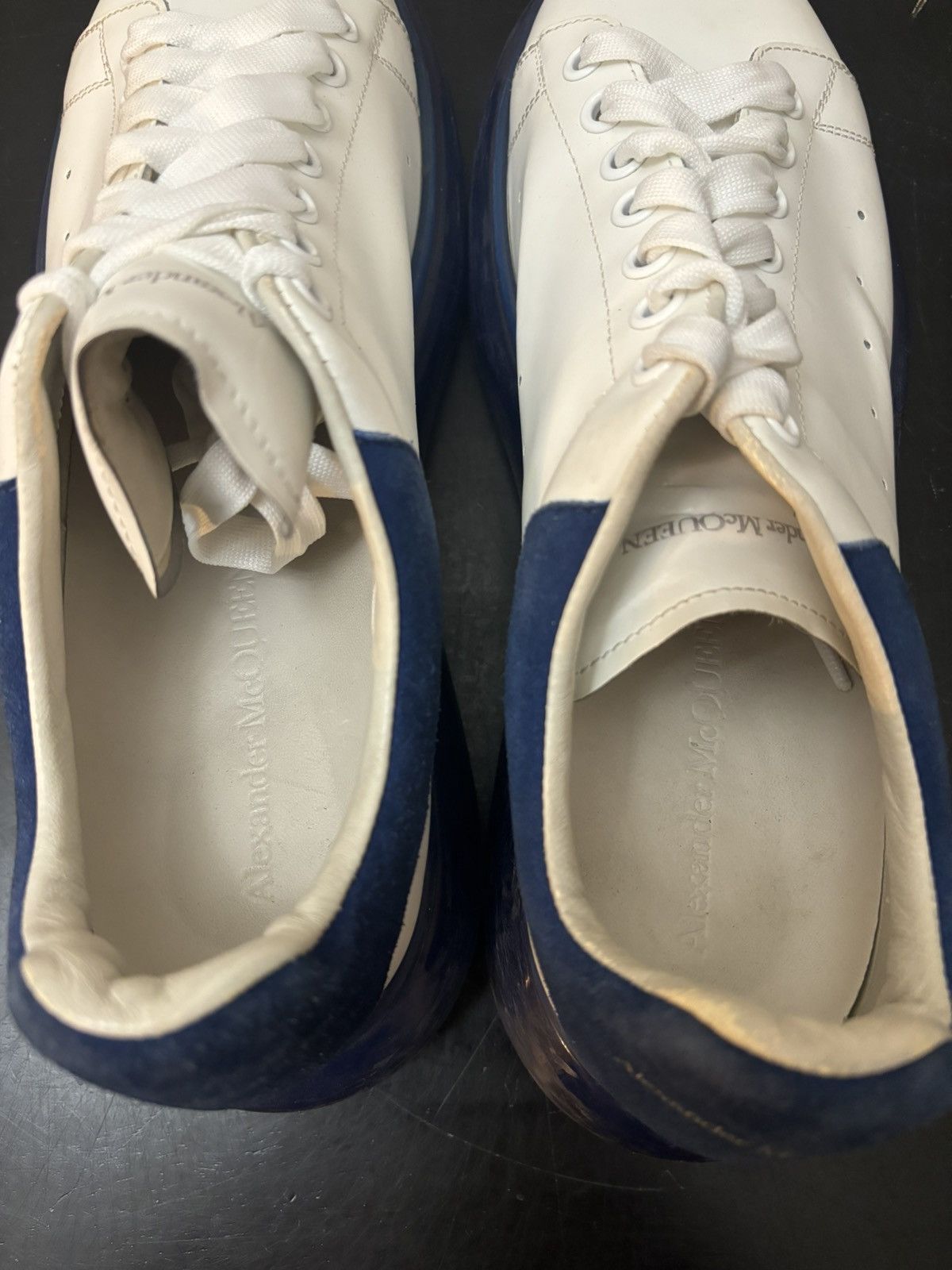 Alexander McQueen Alexander McQueen Oversized Leather Sneakers Blue Bubble Size US 11 / EU 44 - 7 Thumbnail