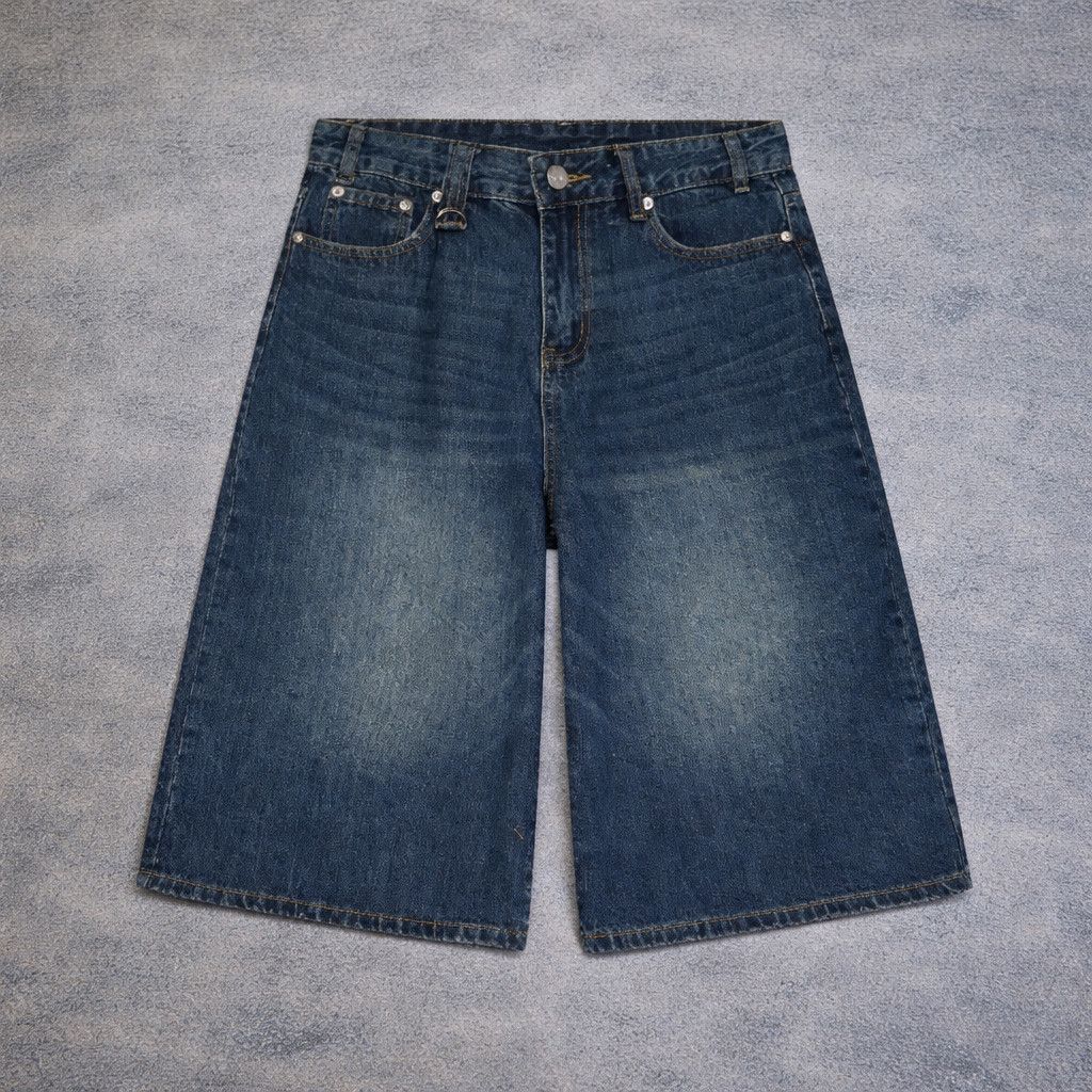 Japanese Brand Vintage Washed Japanese Baggy Jean Short Size US 30 / EU 46 - 1 Thumbnail