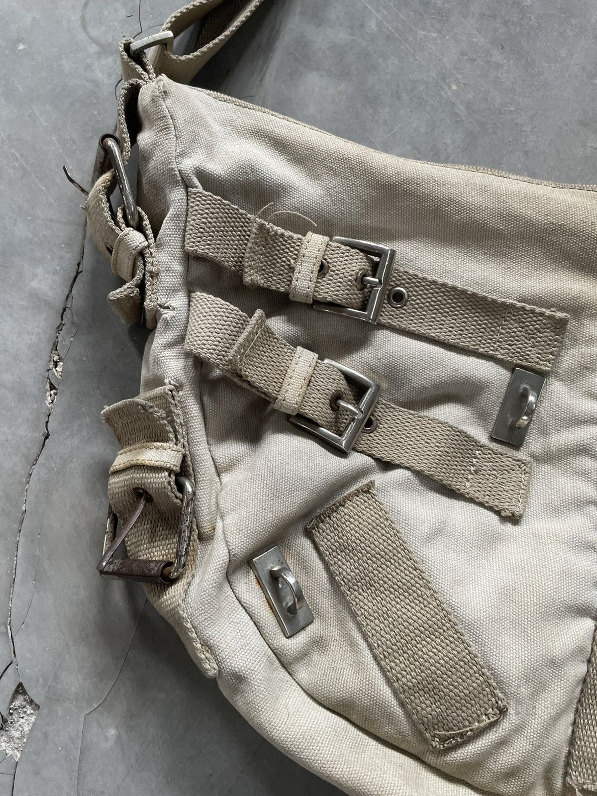If Six Was Nine Sick Rare Military Multi Buckle Sling Bag Distressed Size ONE SIZE - 7 Thumbnail