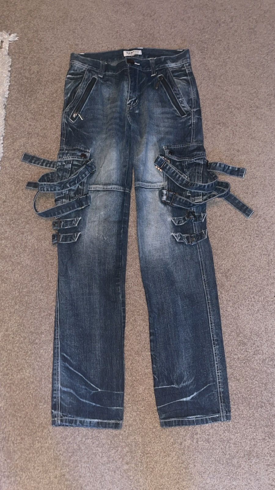 Japanese Brand japanese brand vintage strap pocket jeans Size US 32 / EU 48 - 1 Thumbnail