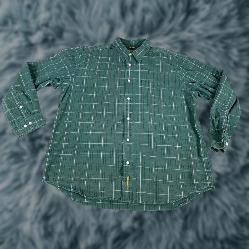 Timberland VINTAGE Timberland Outerwear Button Down Shirt Mens XL Plaid Green Casual Outdoor Size US XL / EU 56 / 4 - 1 Thumbnail