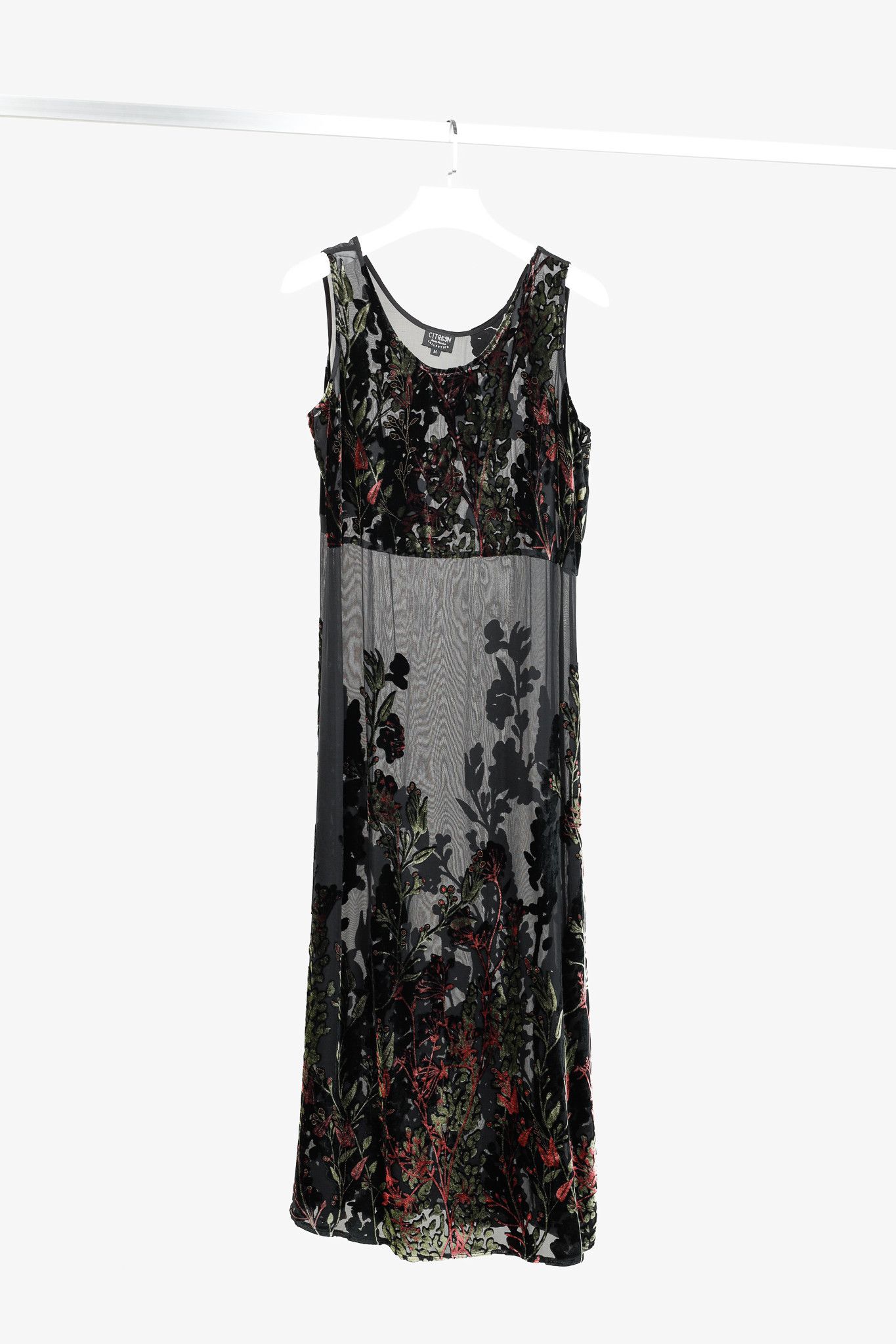 Other Citron Santa Monica Sheer Floral-Burnout Velvet Maxi Dress Size M / US 6-8 / IT 42-44 - 1 Thumbnail