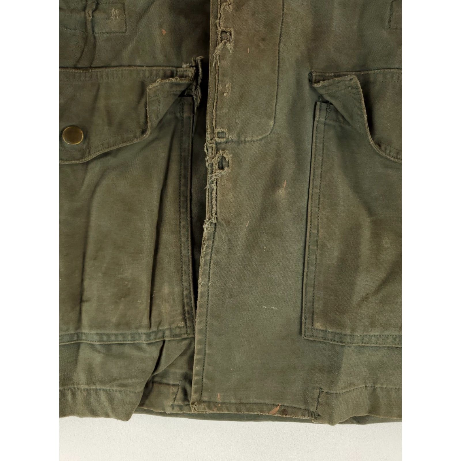 Vintage VINTAGE USAF Field Jacket Mil-J-4883B Hooded Distressed Mens Small Reg Green Jacket Size US S / EU 44-46 / 1 - 2 Thumbnail