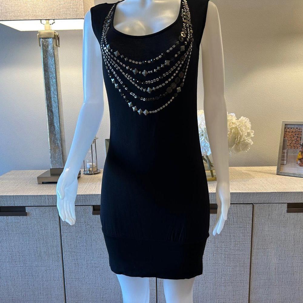 Bcbgmaxazria BCBG Maxazria Black Jersey Tunic Dress Size S / US 4 / IT 40 - 1 Thumbnail