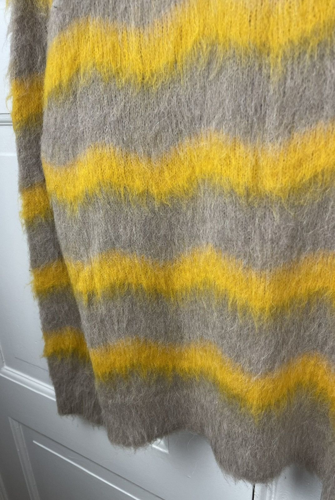 Acne Studios New 🔥 Acne Studios Kristoffer mohair zigzag sweater knit Size US L / EU 52-54 / 3 - 6 Thumbnail