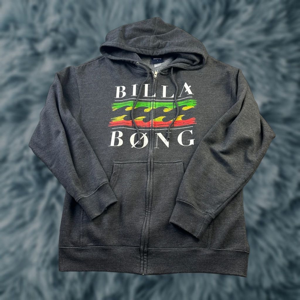 Billabong VINTAGE not applicable; Billabong Hoodie Mens Large Gray Full Zip Sweatshirt Surfwear Skate Size US L / EU 52-54 / 3 - 1 Thumbnail