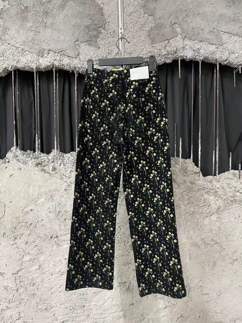 Balenciaga Floral Print Wide Leg Pants-2505 Size US 28 / EU 44 - 2 Thumbnail