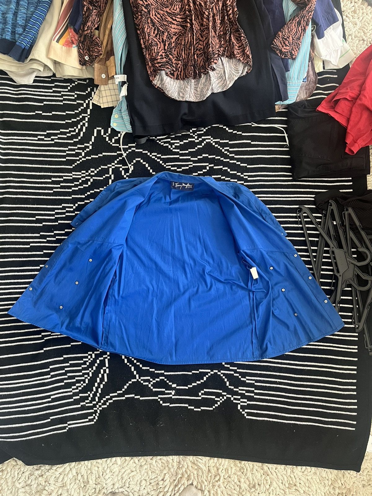 Thierry Mugler × Vintage 90’s Thierry Mugler Paris Edition Blue 6 Buttons Top Size S / US 4 / IT 40 - 7 Thumbnail