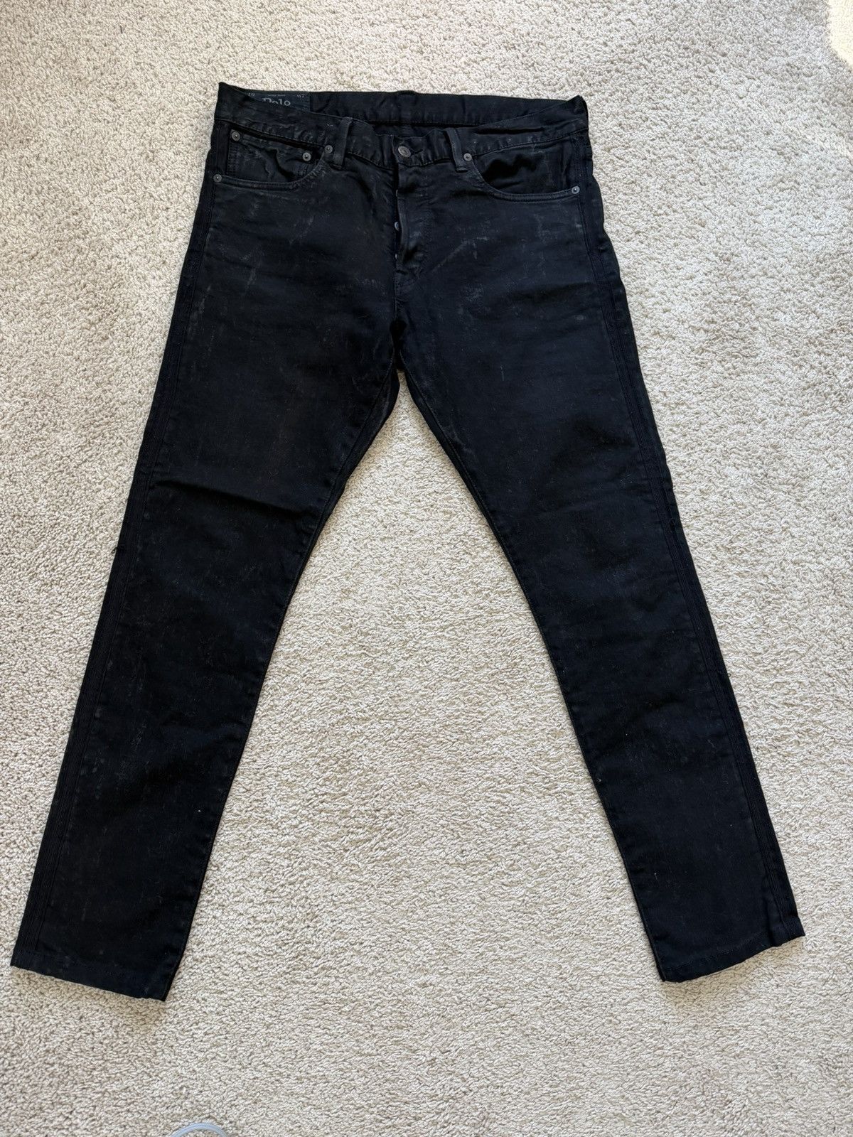 Polo Ralph Lauren Polo Ralph Lauren Sullivan Slim - Kessler Black Tuxedo Jeans Size US 33 - 1 Thumbnail