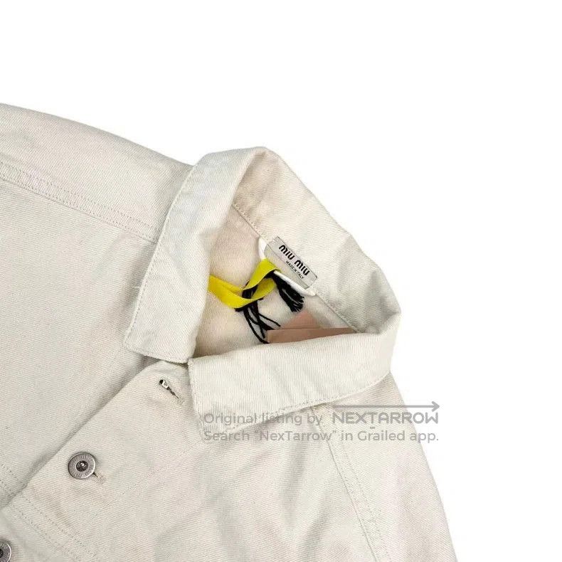 Miu Miu Miu Miu Cotton Back Logo Denim Jacket. Size US S / EU 44-46 / 1 - 3 Thumbnail