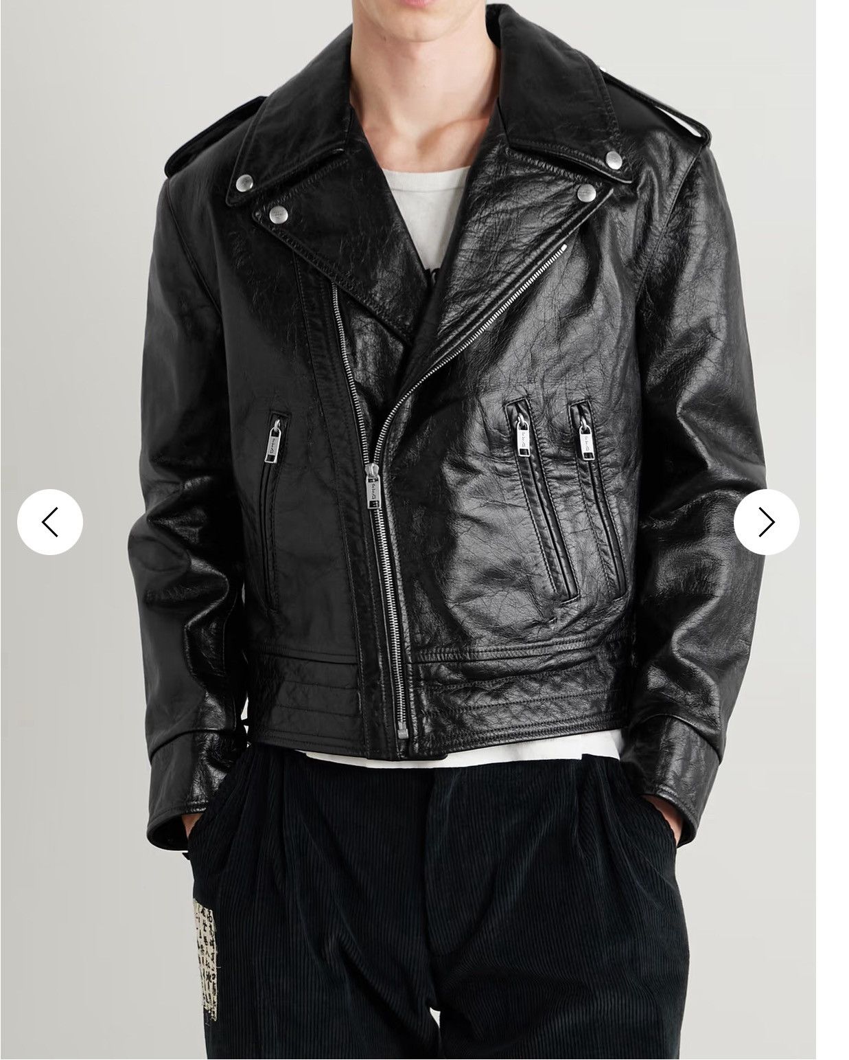 Enfants Riches Deprimes ENFANTS RICHES DÉPRIMÉS Distressed Leather Biker Jacket Size US M / EU 48-50 / 2 - 12 Thumbnail