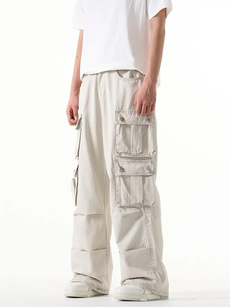 Japanese Brand × Jean White Cargo Baggy Denim Jeans Size US 28 / EU 44 - 3 Thumbnail