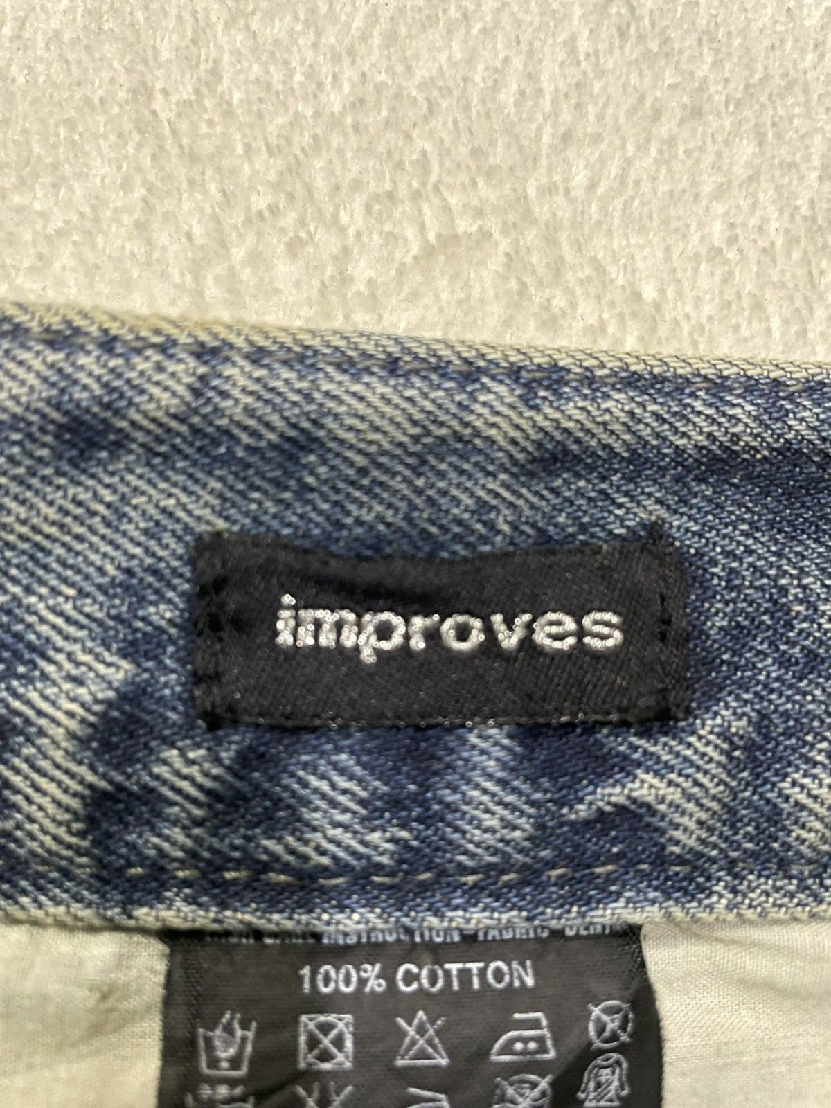 Japanese Brand Vintage Improves Boot Cut Distress Mudwash Denim Jeans Size US 31 - 8 Thumbnail