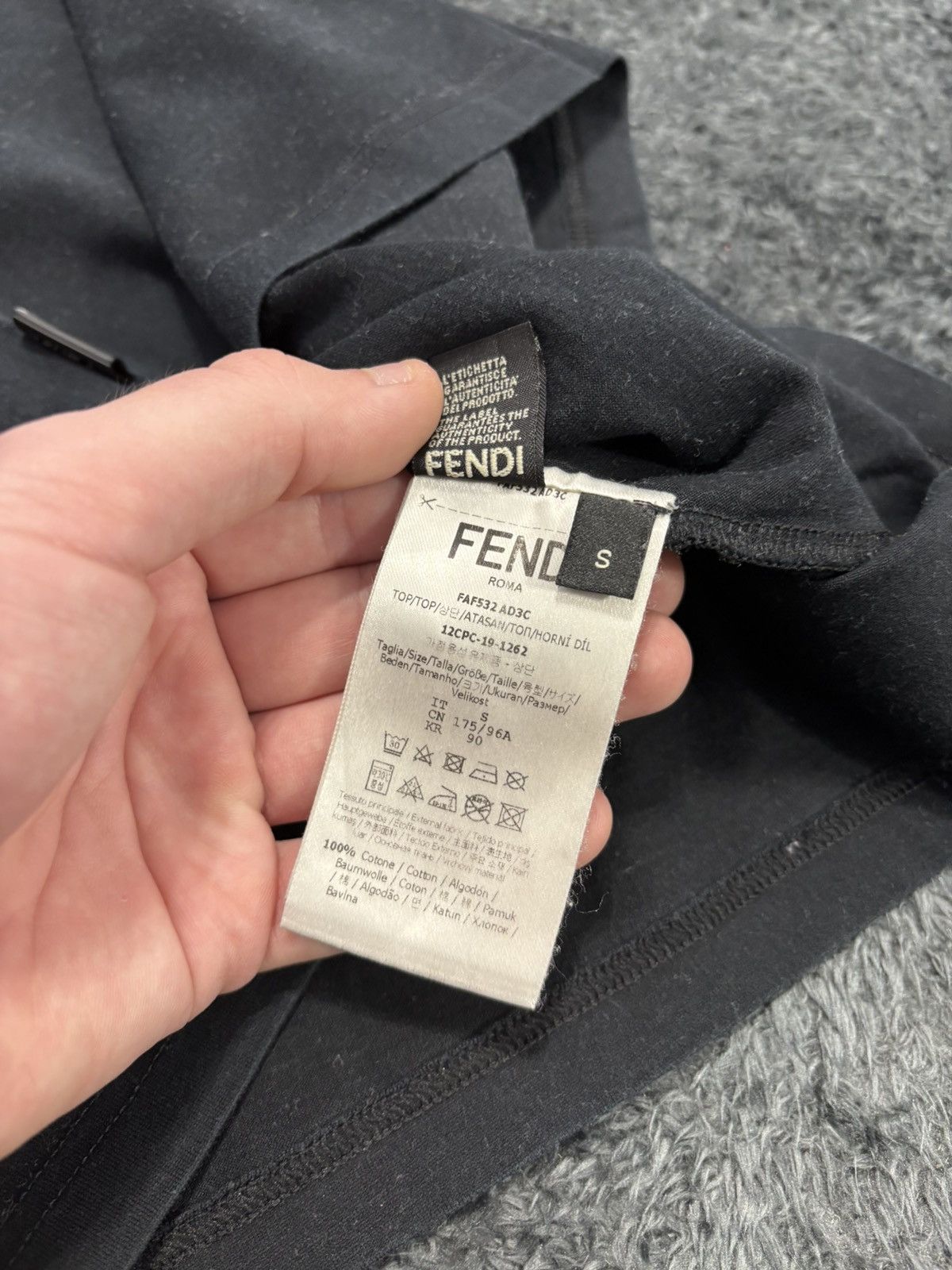 Fendi Fendi Mesh Logo Slim Tee Size US M / EU 48-50 / 2 - 6 Thumbnail